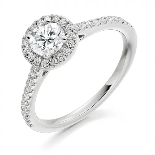 Halo Diamond Engagement Ring